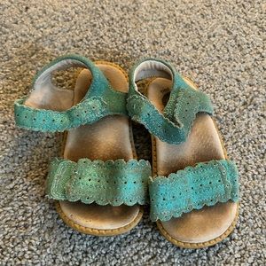 Teal mermaid sandals